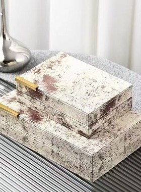 现代简约轻奢皮革首饰收纳盒