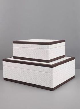 现代简约皮革装饰盒首饰盒收纳