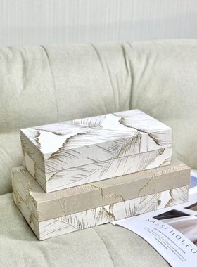 现代简约轻奢皮革首饰收纳盒