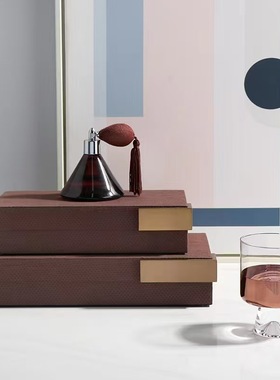 现代简约轻奢皮革首饰收纳盒