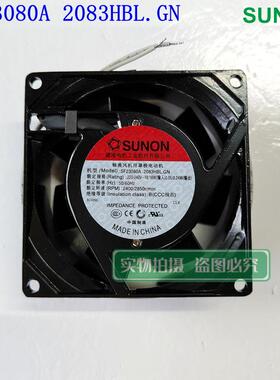 SF23080A 2083HBL.GN全新原装SUNON 220V-240V双滚珠轴流机柜风扇