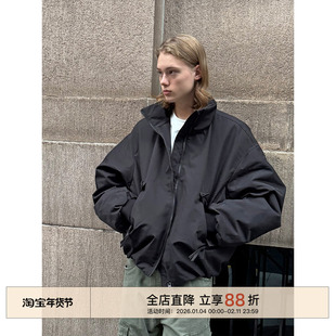 EMP 90白鸭绒立领宽松工装羽绒服男冬季防风保暖飞行员夹克外套