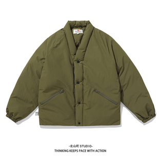 男女款 宽松潮流百搭外套棉袄 日系潮流复古道袍领保暖加厚棉衣冬装