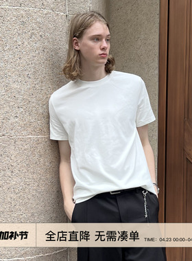 EMP美式基础款纯色简约小版型圆领短袖T恤男女Cleanfit内搭打底衫