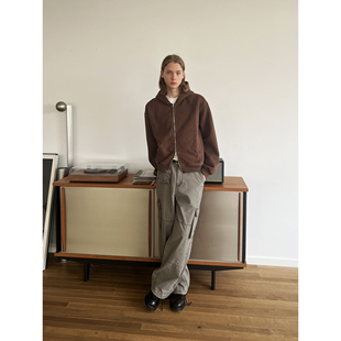 连帽卫衣男女Cleanfit拉链开衫 外套 重磅400G春秋复古宽松短款 EMP