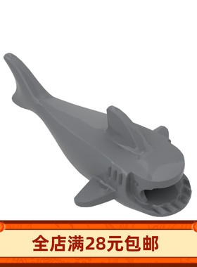 MOC 14518鲨鱼积木国产零配件动物系列场景装饰87587