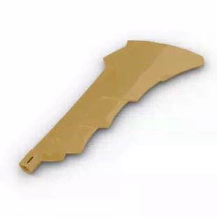 小颗粒积木MOC 2144 生化战士武器带十字孔大刀刃拼装玩具零配件