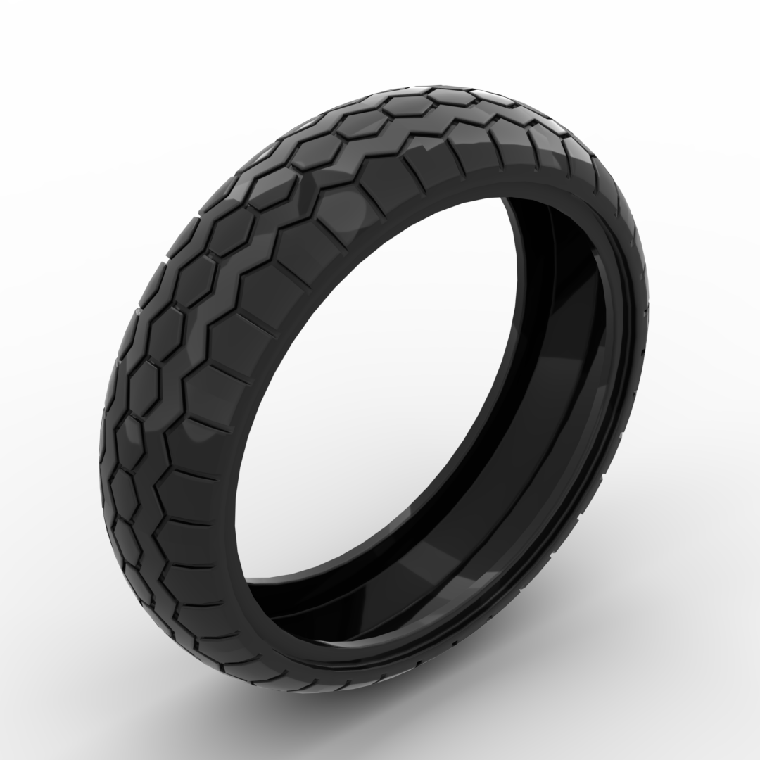 小颗粒积木MOC 80542轮胎搭配84772轮毂 75.1x20摩托车轮科技零件