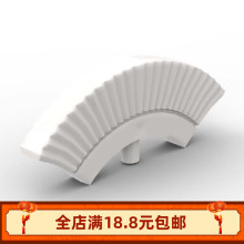小颗粒积木MOC 12886 人仔装饰头饰配件中世纪骑士头盔徽章零件