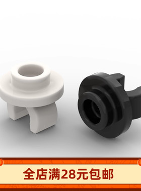 小颗粒积木MOC 5264 1x1 带夹口圆形板 拼装玩具零配件DIY