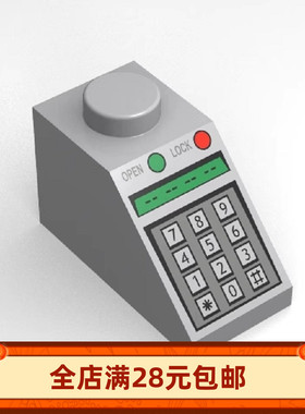 小颗粒积木MOC 3040bpr0003 pb010 p06 带印刷电话号码DIY零配件