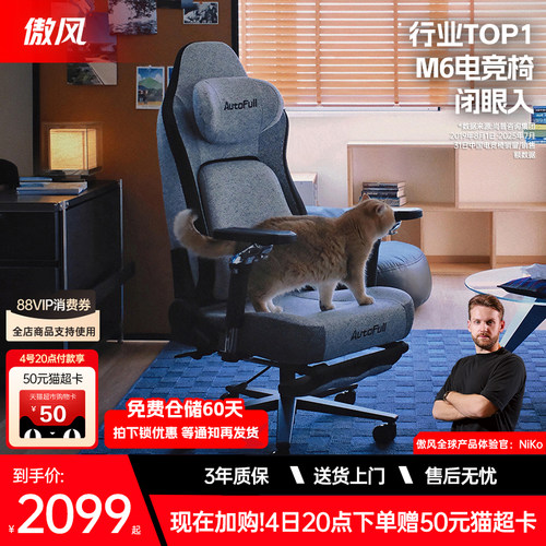 [耐猫抓]傲风M6猫抓椅电竞椅