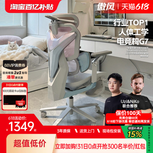 人体工学电竞椅 3区AUTO追腰 电竞樱花背甲