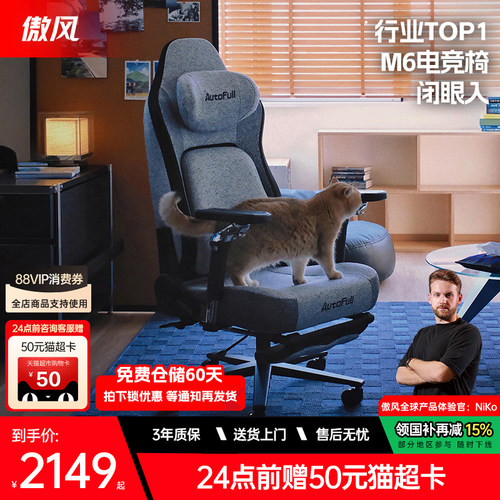 [耐猫抓]傲风M6猫抓椅电竞椅