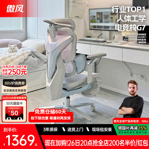 人体工学电竞椅 3区AUTO追腰 电竞樱花背甲