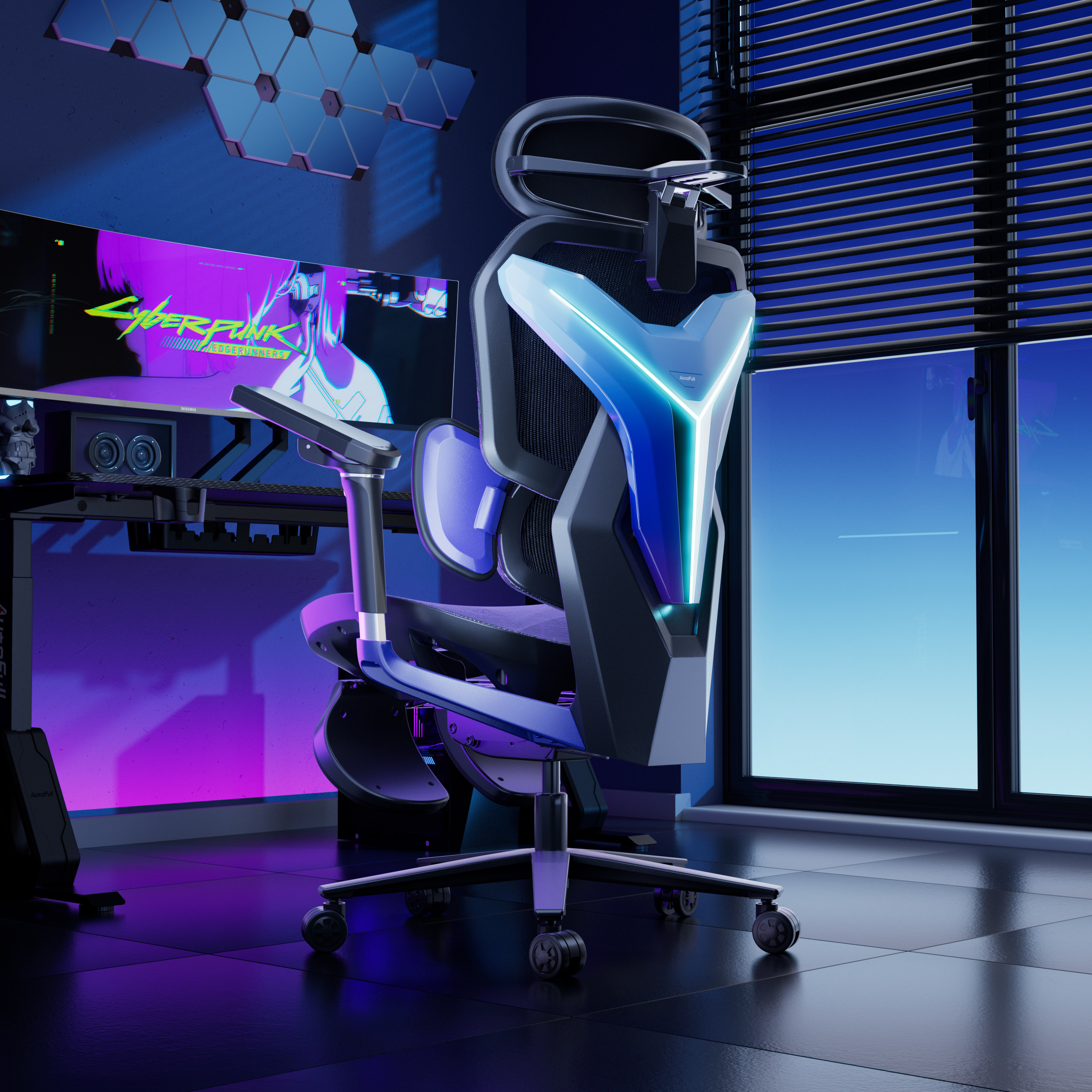 傲风G7电竞椅人体工学久坐不累护腰游戏舒适家用电脑网椅