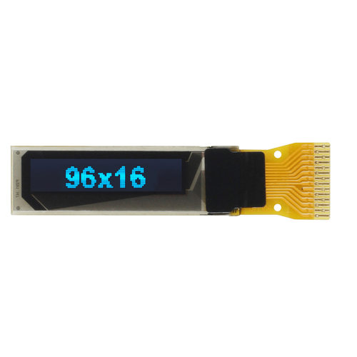 蓝色0.69英寸OLED屏幕白色96*16穿戴显示屏显示模组屏幕SSD1312