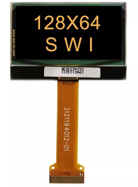1.6英寸128x64单色黄色OLED显示屏SSD1325 24PINS小尺寸屏幕模组