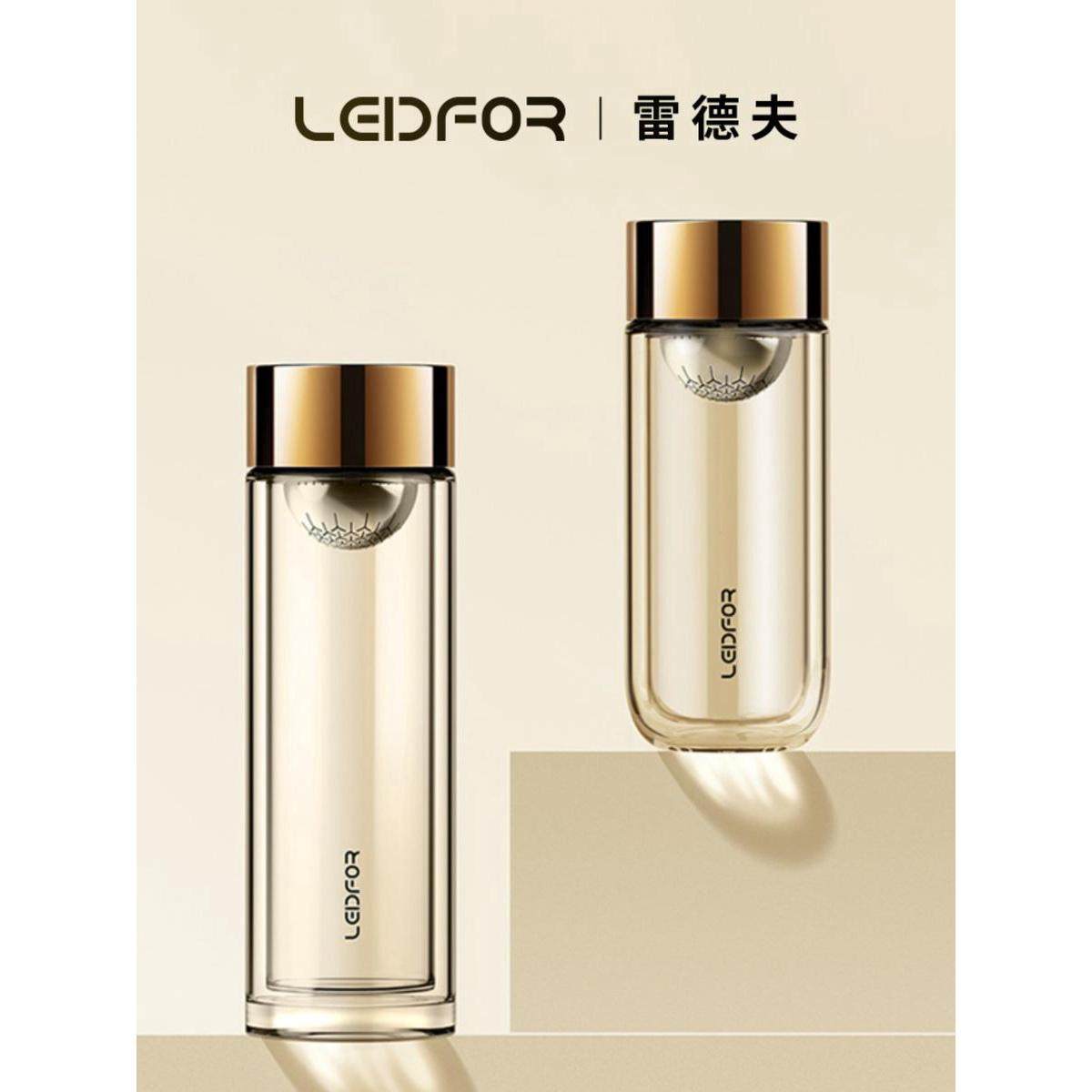 LEIDFOR雷德夫 G4 G5 双层保温玻璃杯男士高档茶杯透明小水杯子女