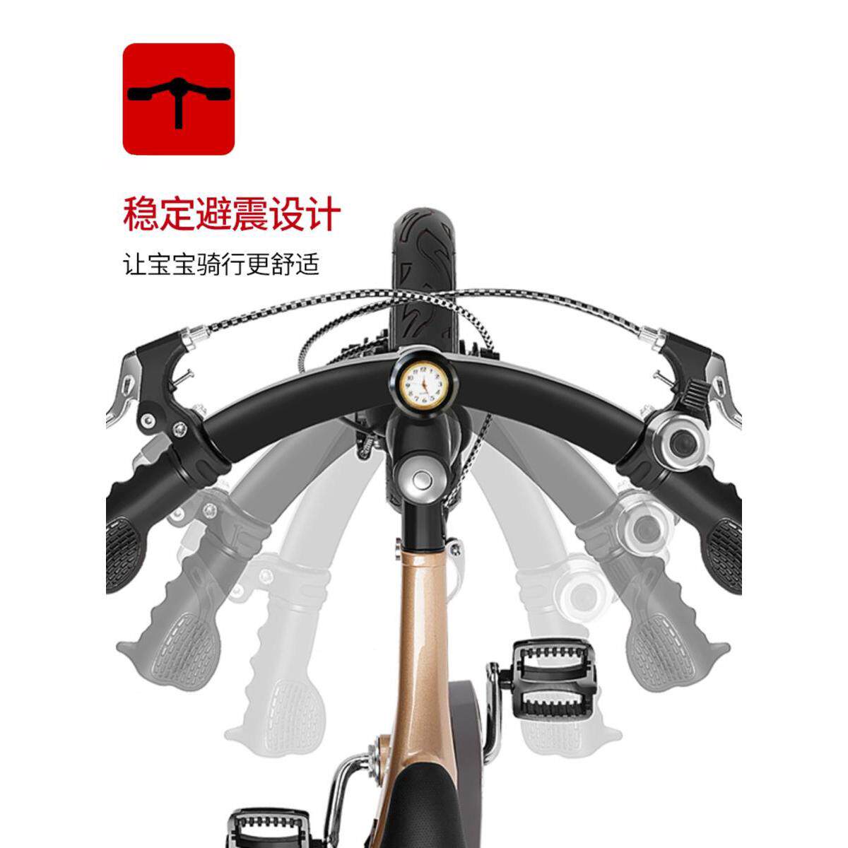 健儿儿童自行车女孩 3-4-5-6岁宝宝脚踏车女童轻便减震公主款单车