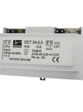 Block 电源变压器DIN导轨电源DCT系列额定功率60W电源 DCT24/2.5
