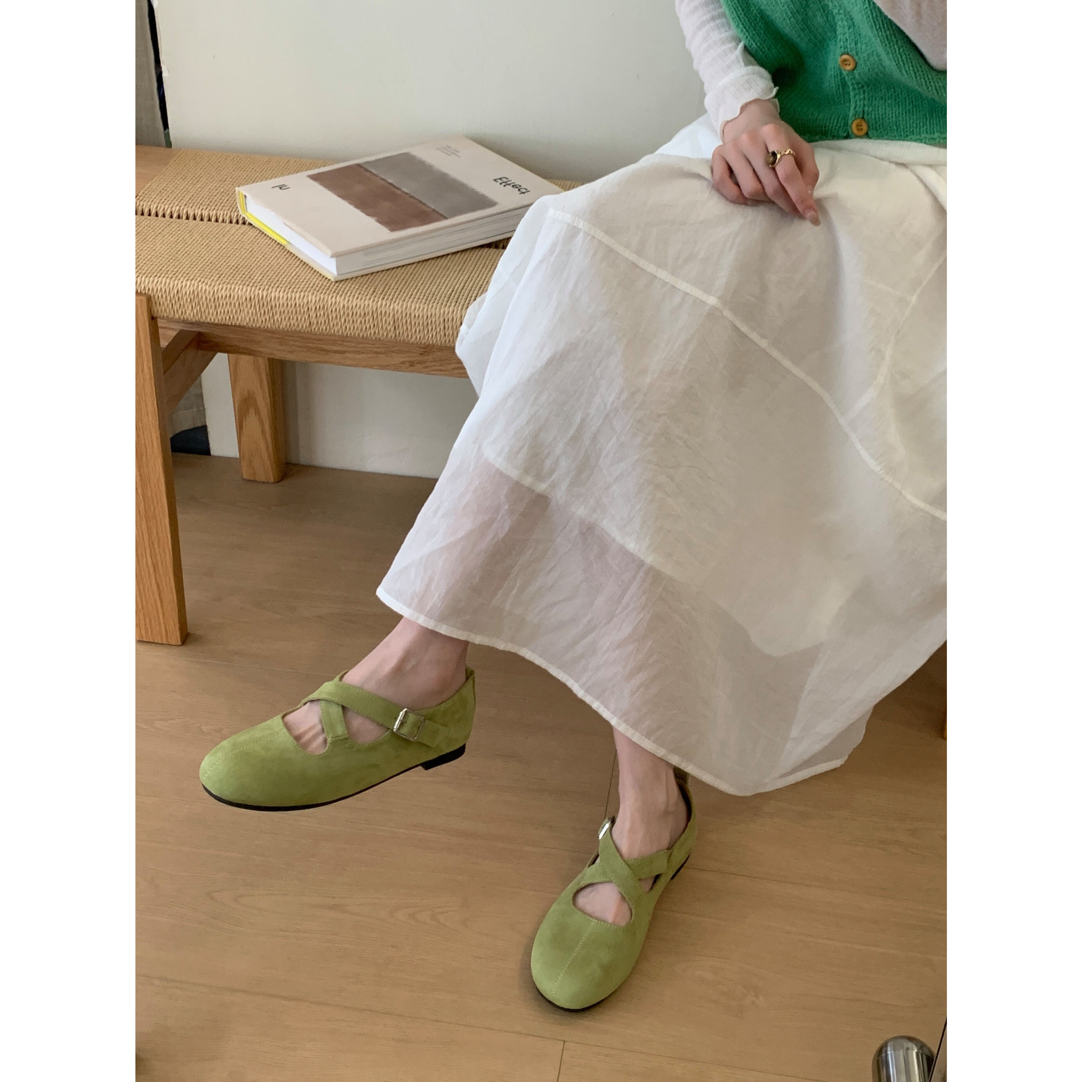 复古芭蕾风交叉带浅口平底单鞋女2026春秋软底豆豆玛丽珍奶奶鞋子,女鞋,浅口单鞋,淘宝优惠券,粉丝福利购,淘宝优惠卷