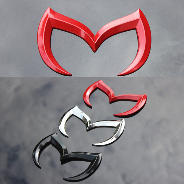 马自达m6蝙蝠尾标 马3星骋 昂克赛拉 睿翼阿特兹改装金属碳纤尾标