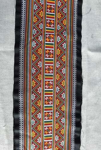 民族服装民族绣花十字绣平绣托肩民族绣花配饰材料瑶族衣服材料