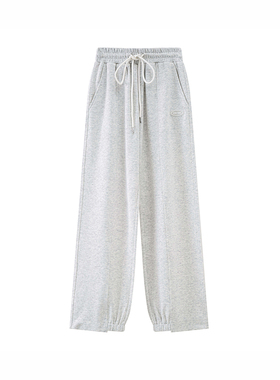 EMCTWO雪花灰垂感基础卫裤宽松直筒休闲裤男女长裤运动跑步阔腿裤