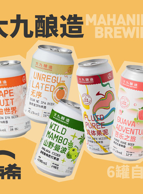 大九酿造 西柚世界无序浑浊IPA流体果泥就酱西打国产精酿啤酒
