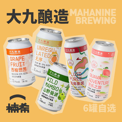 大九酿造 西柚世界无序浑浊IPA流体果泥就酱西打国产精酿啤酒