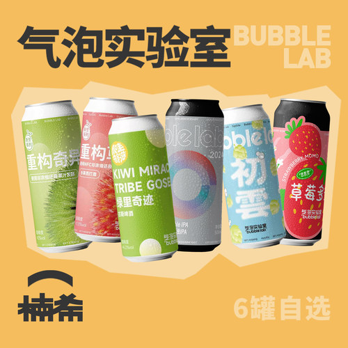 气泡实验室国产精酿啤酒6罐自选