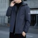 秋冬款 新款 加绒保暖上衣服男装 加厚外套男士 带帽夹克商务休闲冬季