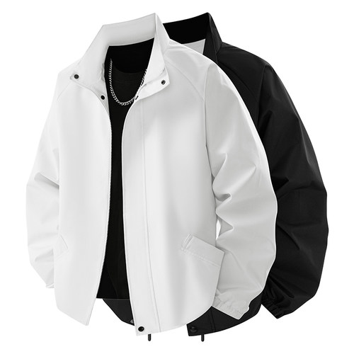 春季男士夹克外套宽松休闲冲锋衣