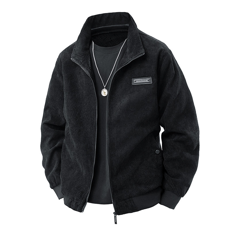 男士夹克春秋款潮牌宽松翻领休闲衣服夏季薄款2025新款灯芯绒外套