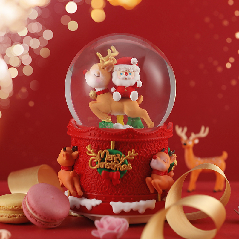 水晶球圣诞节礼物八音盒平安夜