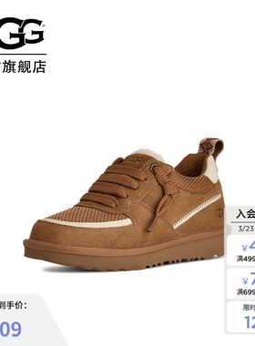 UGG童鞋春季新款男童女童板鞋系带舒适运动加绒休闲鞋 1177811K