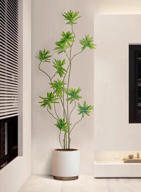 仿真绿植百合竹大型室内仿生绿植假盆栽客厅落地摆件仿真植物盆景