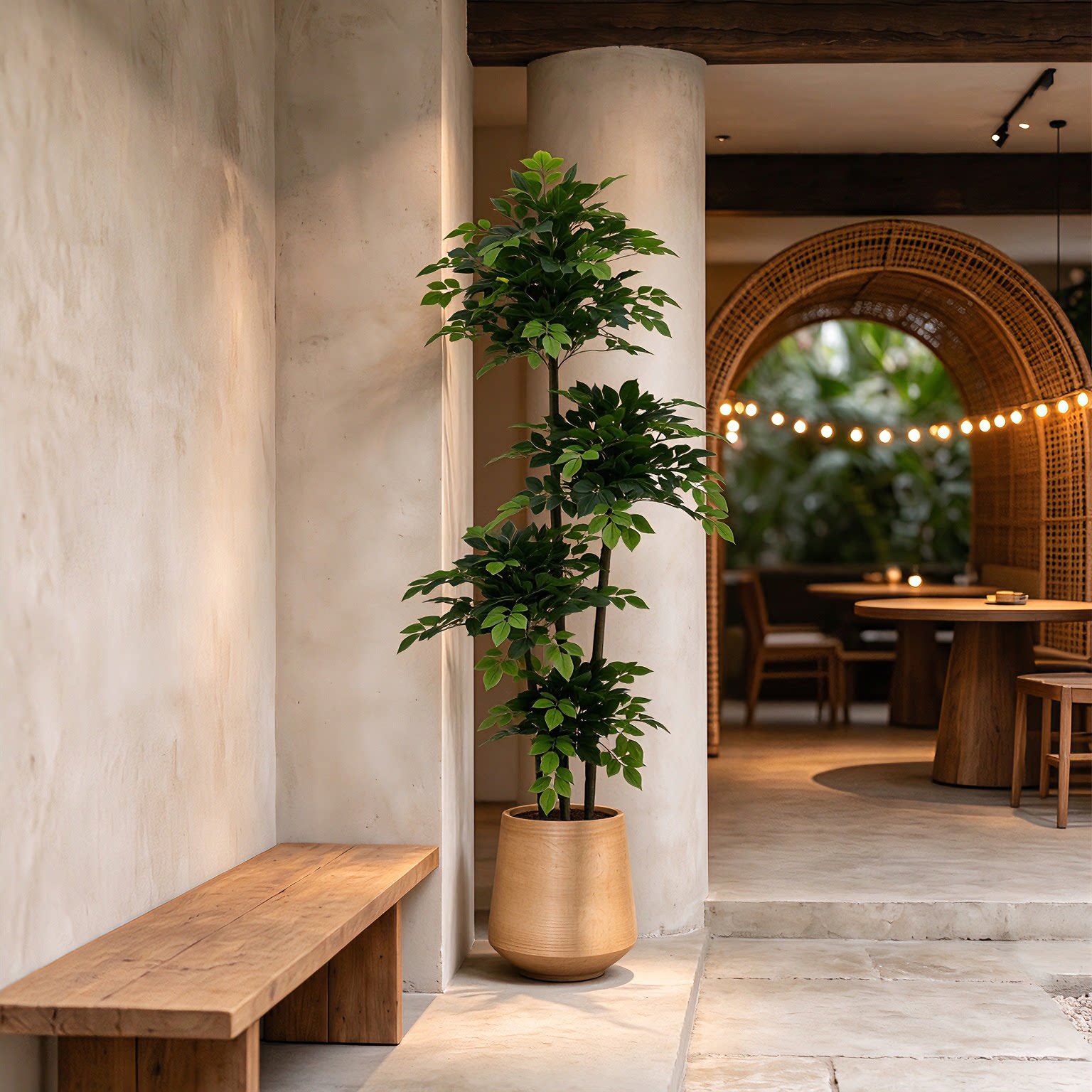 幸福树仿真绿植餐厅客厅绿植大型落地假植物室内家居装饰摆件假树