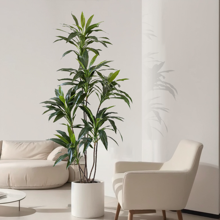 仿真绿植天鹅绒室内角落造景盆栽装饰北欧风客厅大型假花植物摆件