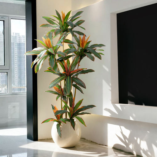仿真绿植红铁树室内大型绿植盆栽