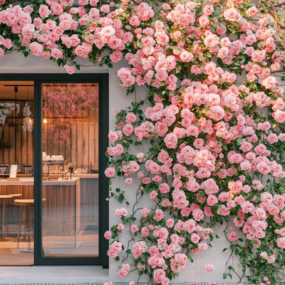 仿真玫瑰花藤网红背景