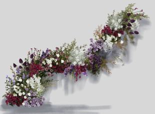 h468白绿紫色浆果色婚礼花门素材psd文件紫色小众户外室内设计