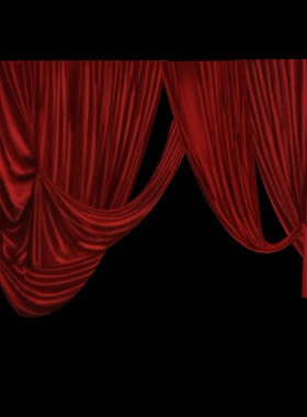 b354婚礼布幔素材红色布幔效果图婚礼手绘布幔背景psd效果图