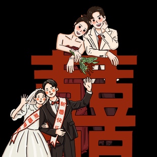 L015婚礼人像指示牌psd源文件复古婚礼指引牌红色婚礼效果图素材