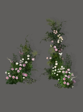 h349白绿粉紫色婚礼花艺素材自然花艺素材婚礼psd素材婚礼藤蔓