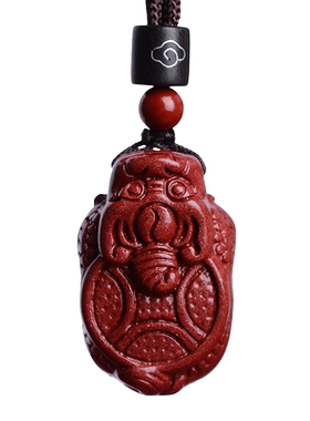 保真正品朱砂龙龟吊坠男款龙头龟