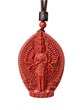 朱砂观音十二生肖挂件护身符项链