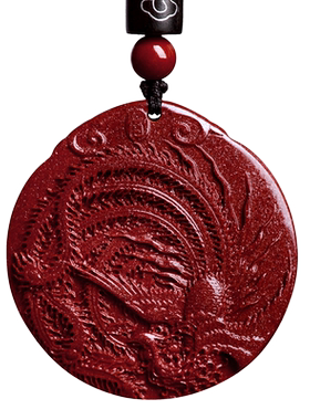 正品朱砂火凤凰朱雀吊坠本命年