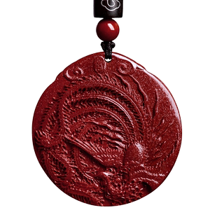 正品道家饰品朱砂火凤凰朱雀吊坠男女挂件五行缺火补火护身符项链